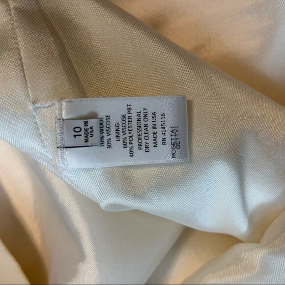 Rosetta Getty winter white wool long sleeve dress with keyhole - Picture 9 of 9